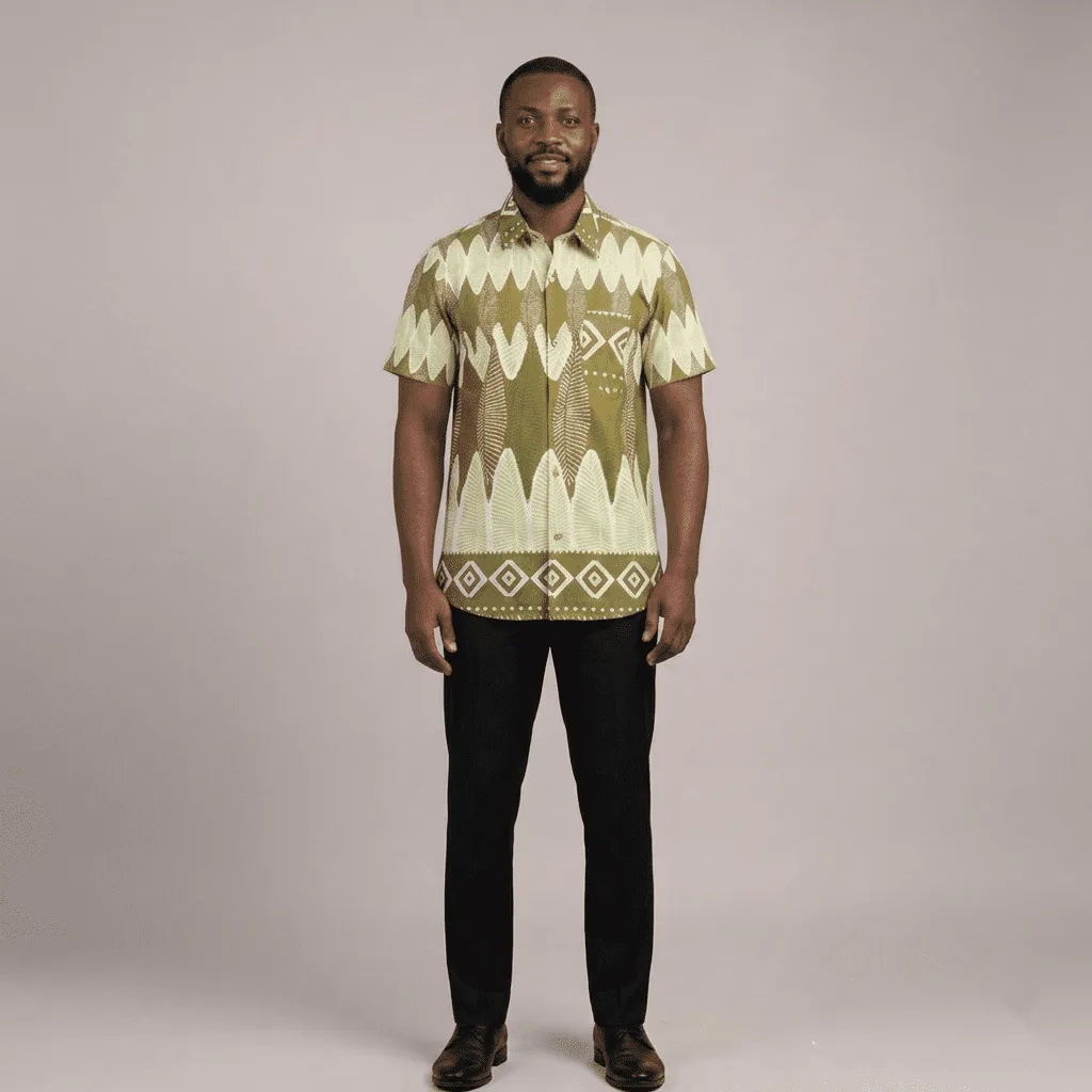 Sage & Olive Patterned Shirt - Image 2