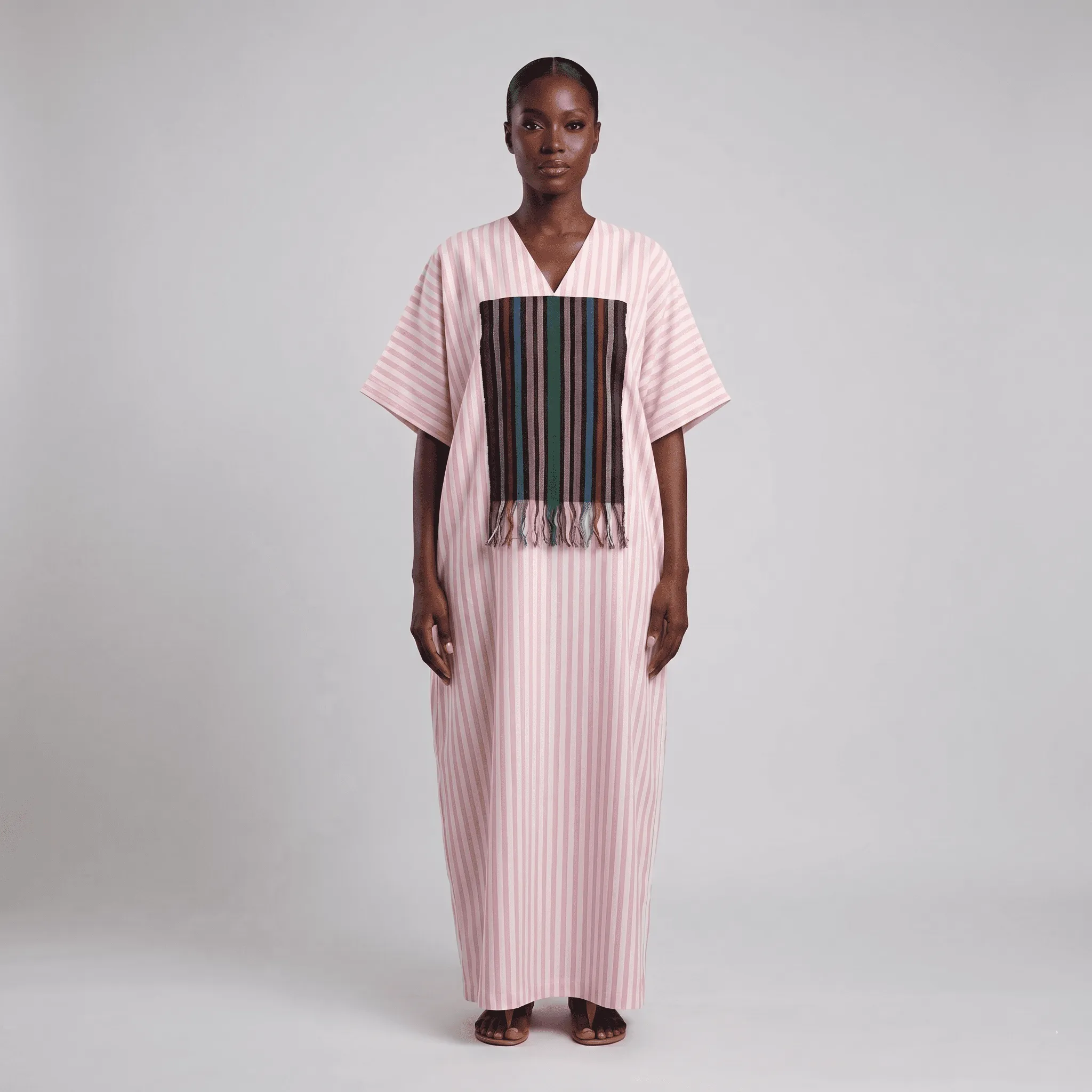 Luxury Pink Striped Boubou - Image 2