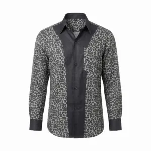 Monochrome Leopard Print Shirt