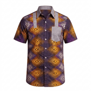 Modern African Print Men's Shirt