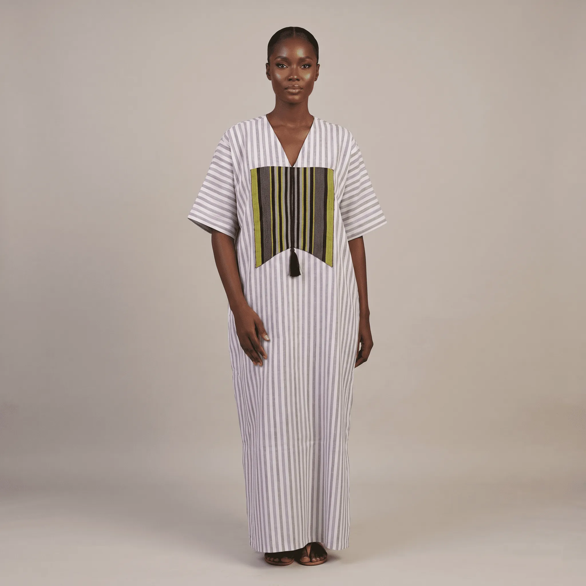 Luxury Purple Striped Boubou - Image 2
