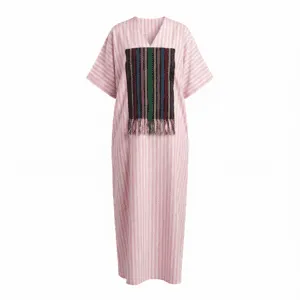 Luxury Pink Striped Boubou