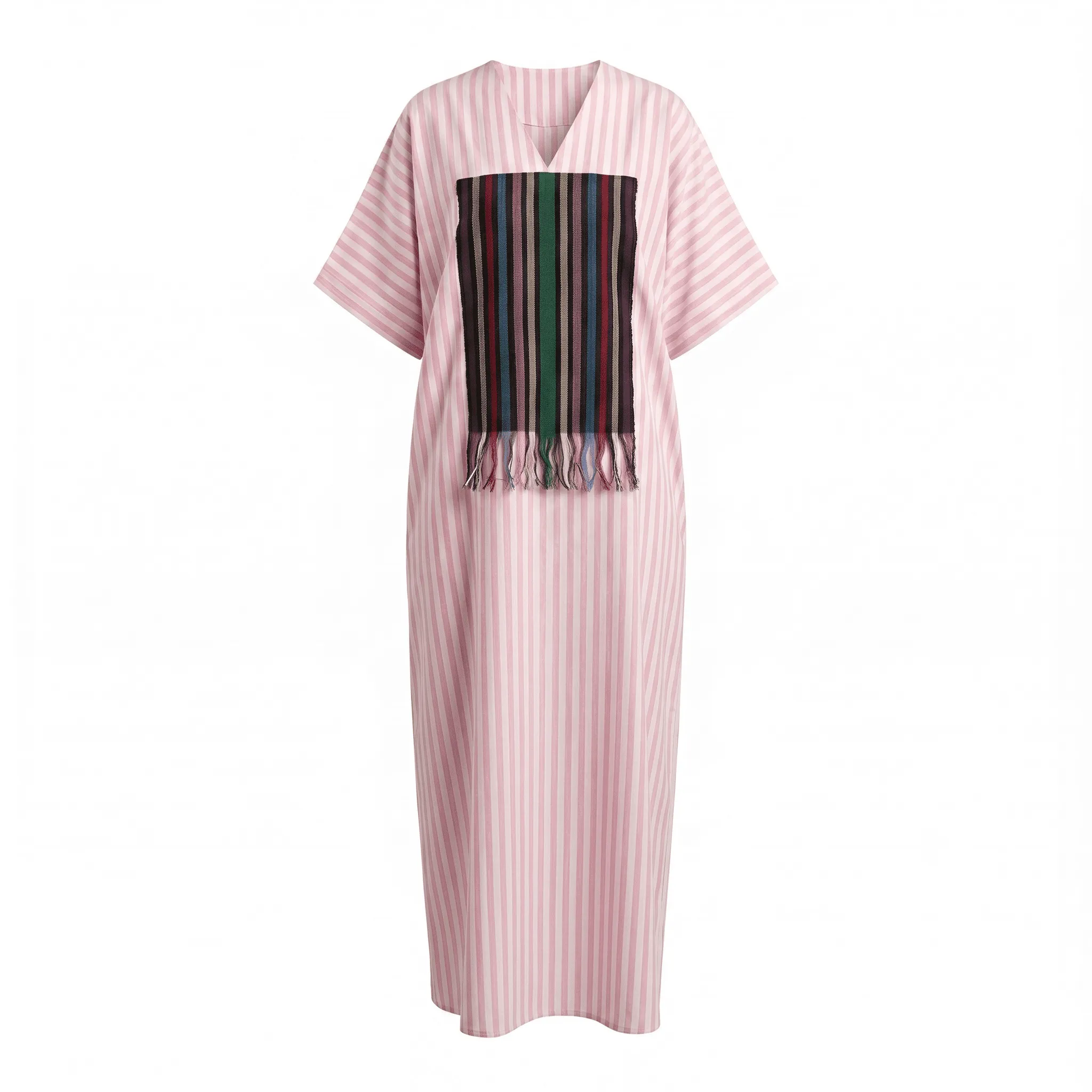 Luxury Pink Striped Boubou