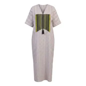 Luxury Purple Striped Boubou