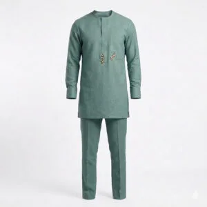 Sage Green Kaftan – 2 Piece Set