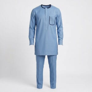 Powder Blue Kaftan – 2 Piece Set