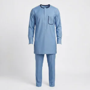 Powder Blue Kaftan – 2 Piece Set