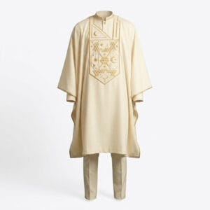 Luxury Cream & Gold Men's Agbada